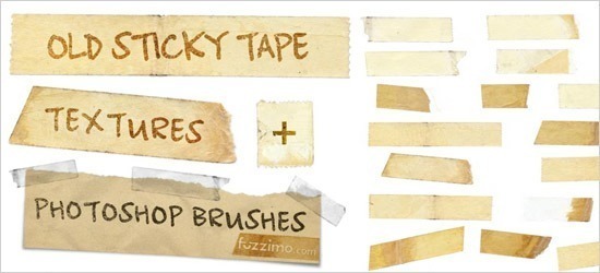 コラージュに役立ちそうオシャレなフリー素材 Free Old Sticky Tape Textures Ps Brushes Diarylog